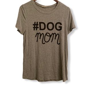 Dog Mom Gray Super Soft Tee - Small
